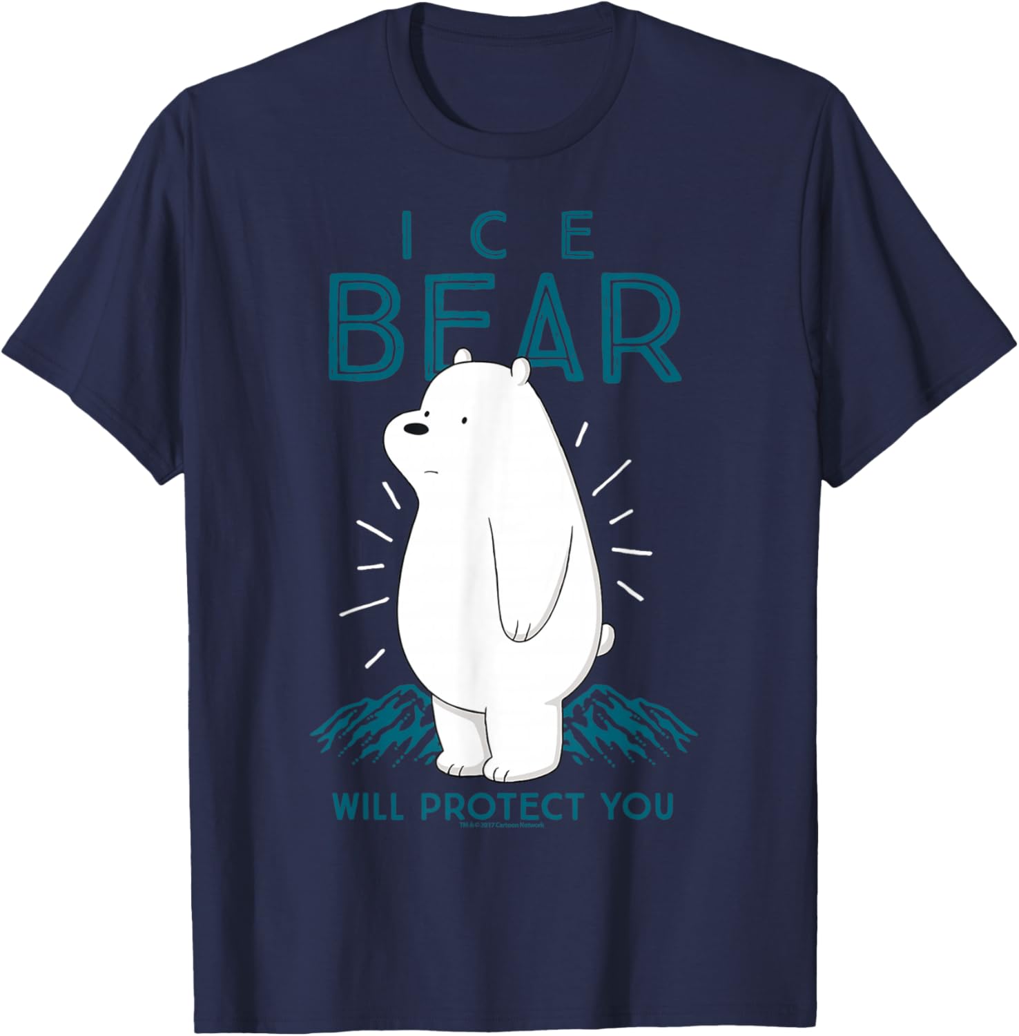 CN We Bare Bears Ice Bear Will Protect You Graphic T-Shirt