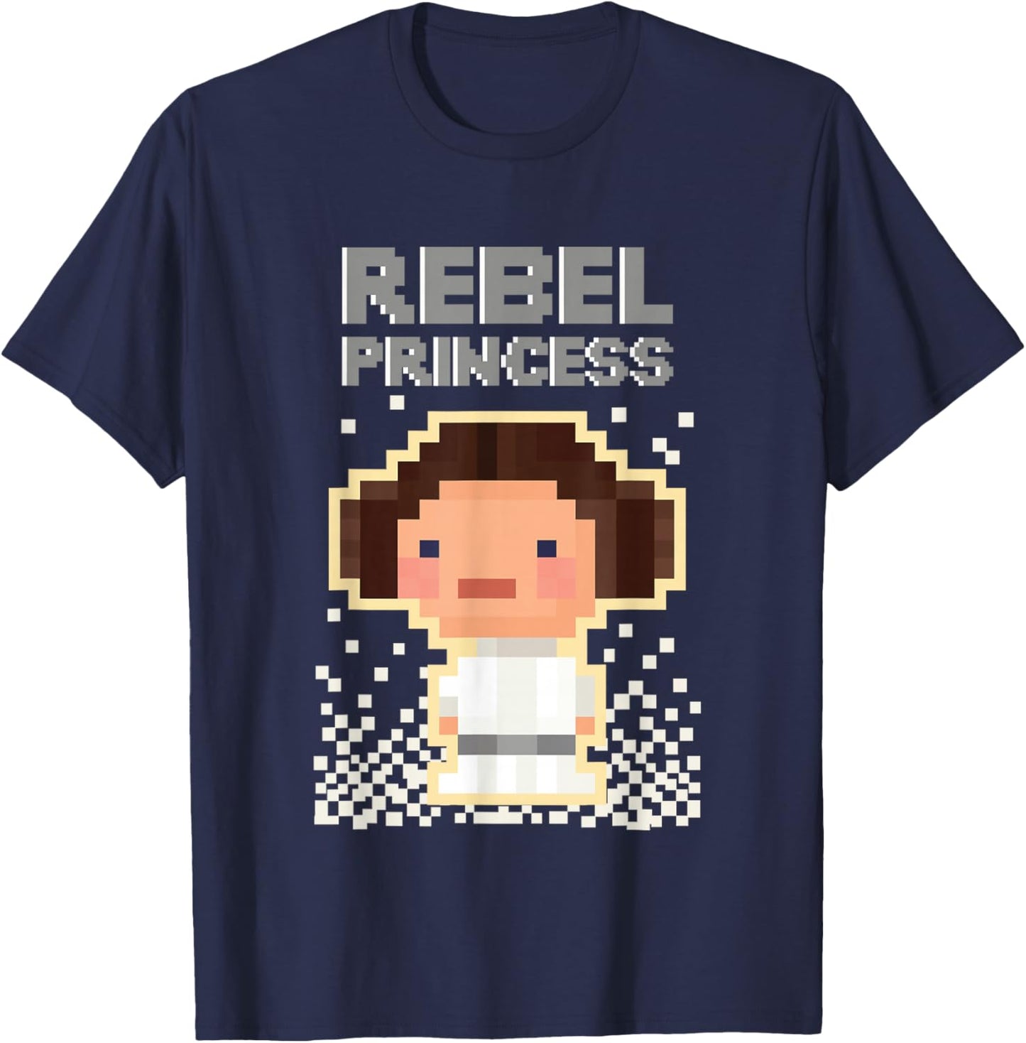 Star Wars Iconic Rebel Princess Leia Pixel Art Chibi Logo