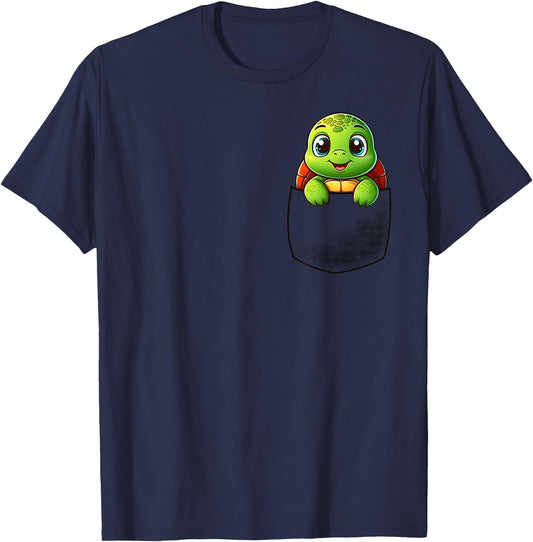 Adorable Turtle in Pocket for, Boys, Girls, Women