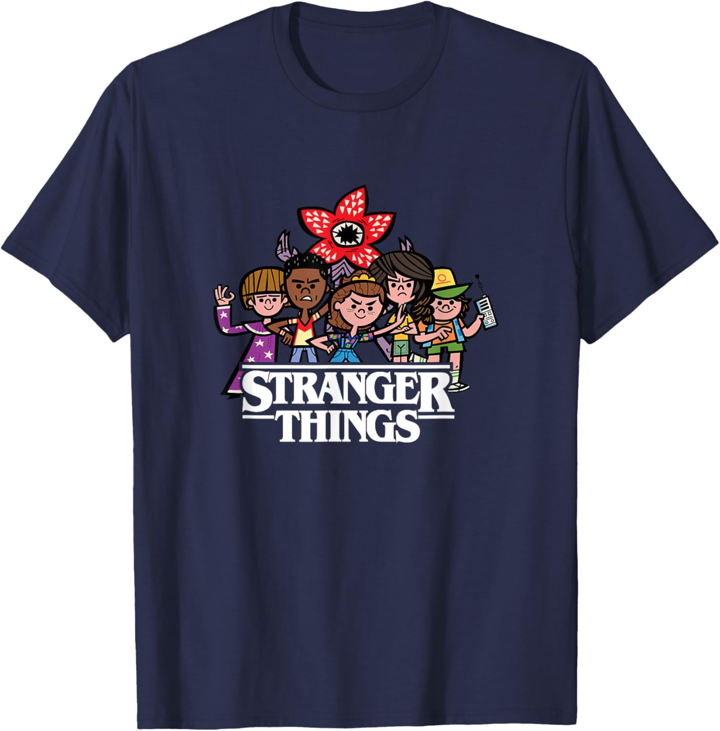 Stranger Things Main Cast & Demogorgon Chibi Group Shot