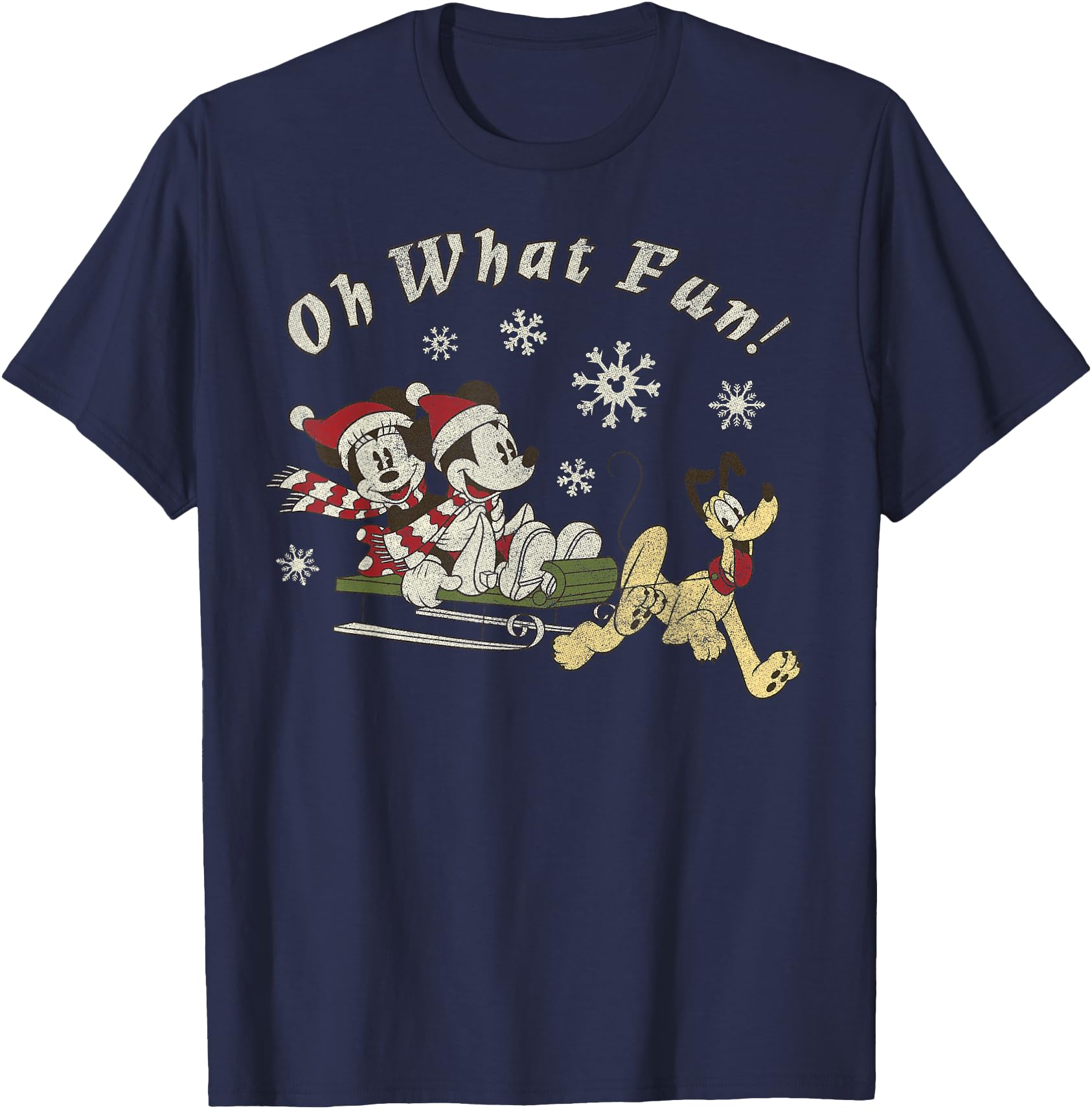Disney Mickey Minnie And Pluto Oh What Fun Christmas Sled