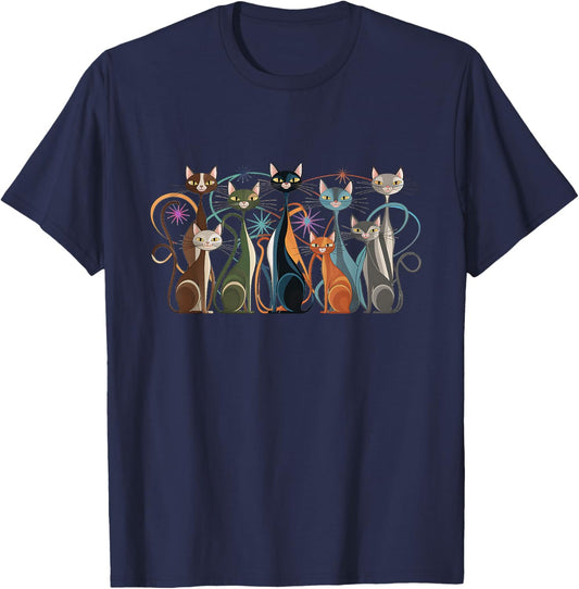 Cat Vintage Retro Mid-Century Modern Look Cats 50s 60s Style