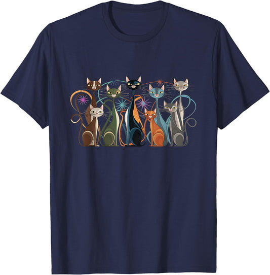 Cat Vintage Retro Mid-Century Modern Look Cats 50s 60s Style