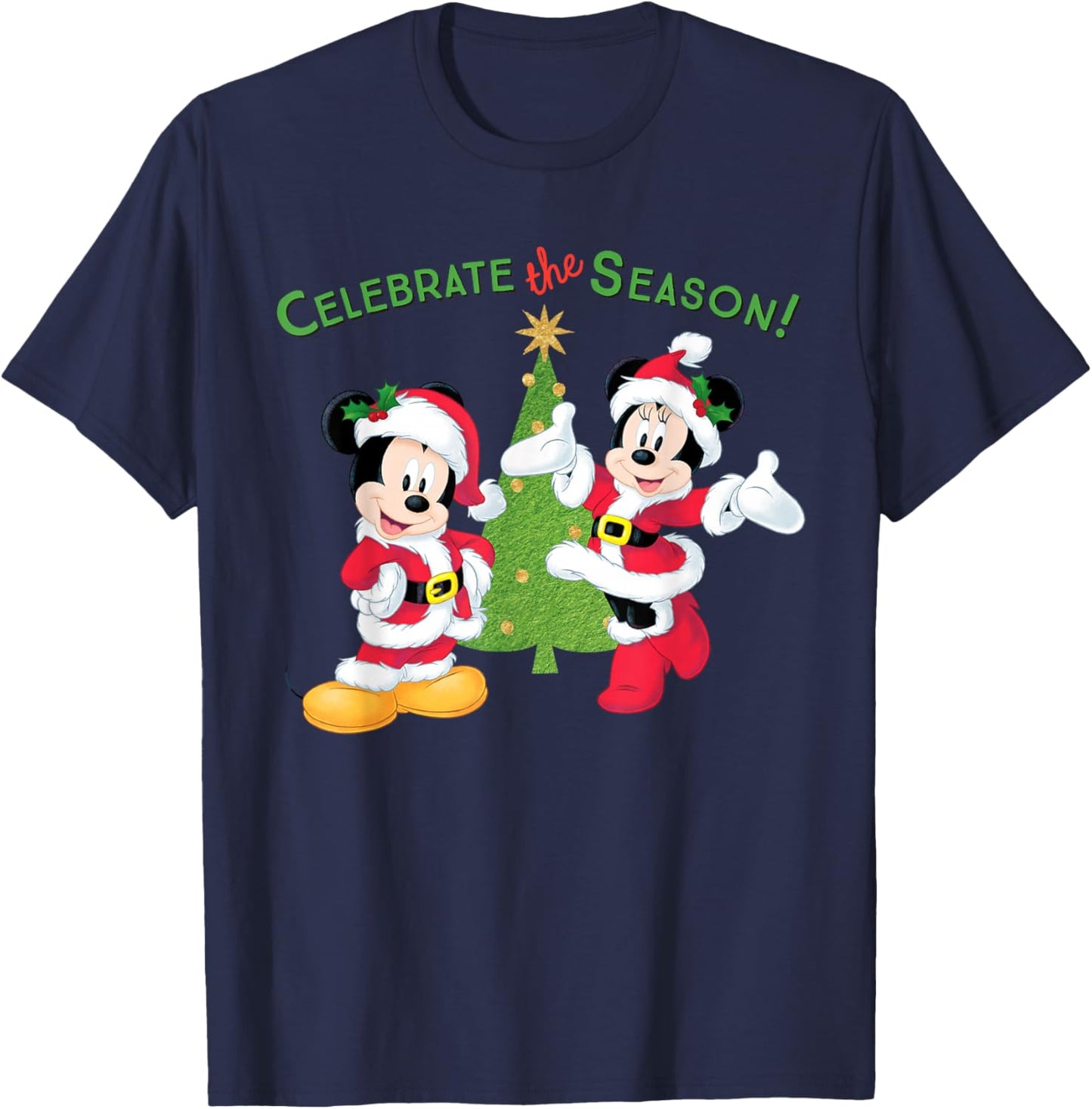 Disney Santa Mickey Minnie Celebrate Season Holiday