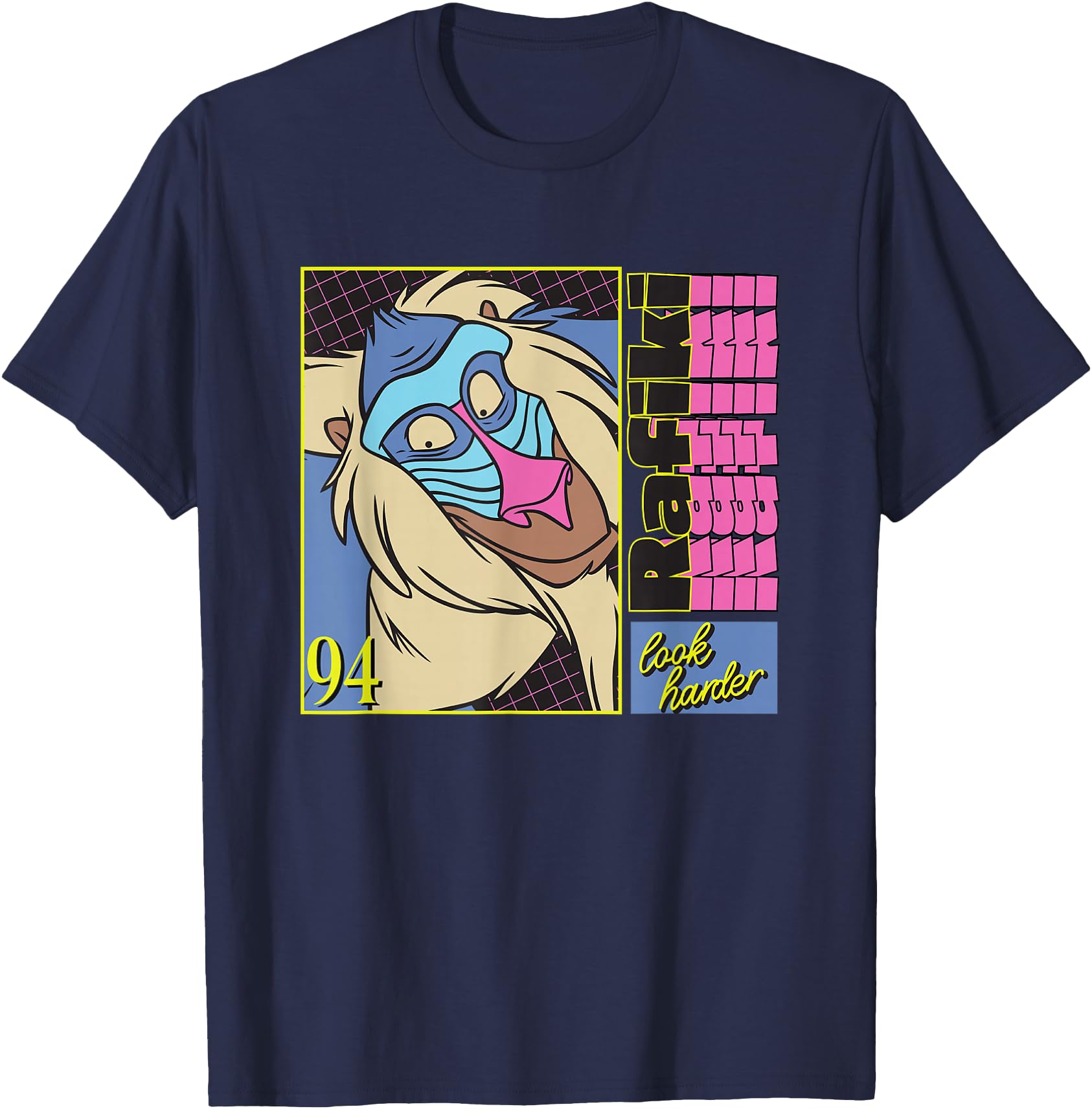 Disney The Lion King Look Harder Rafiki 94 Retro Chest Logo