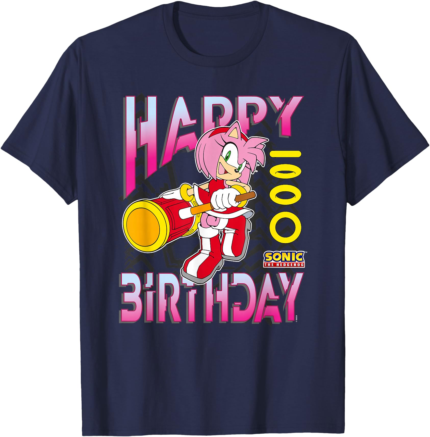 Sonic The Hedgehog Happy Birthday Amy Grid Chest Poster