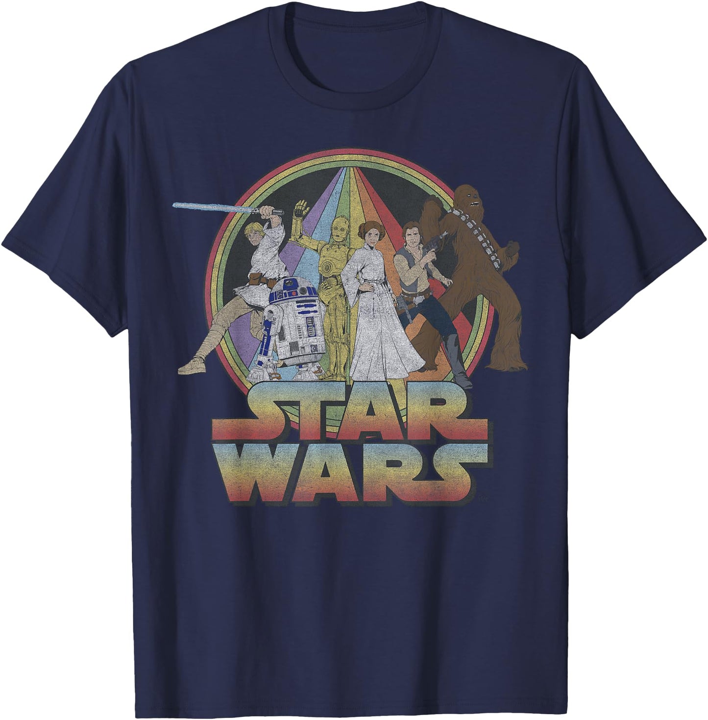 Star Wars Rainbow Group Shot Vintage Poster