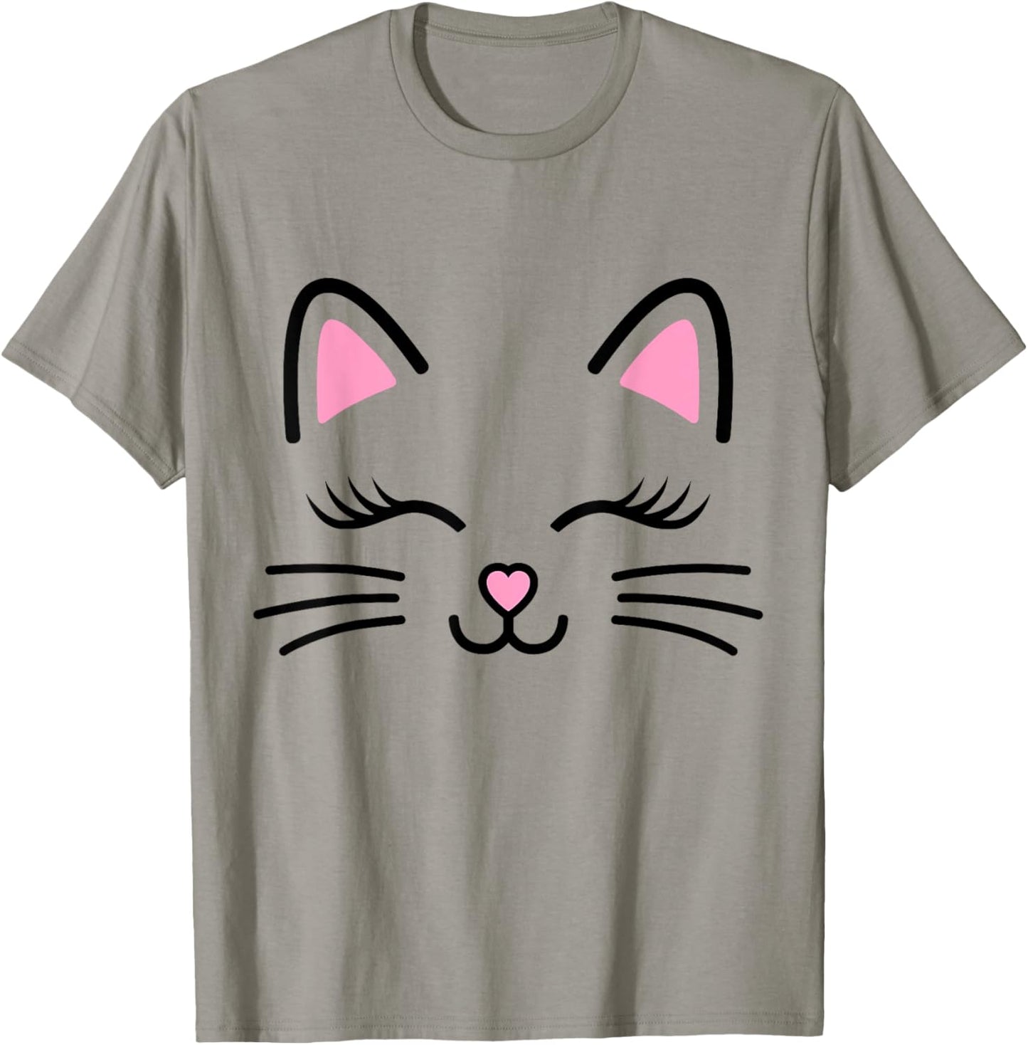 Women's Cat Face Whiskers Print Cosplay Kitty Love Halloween