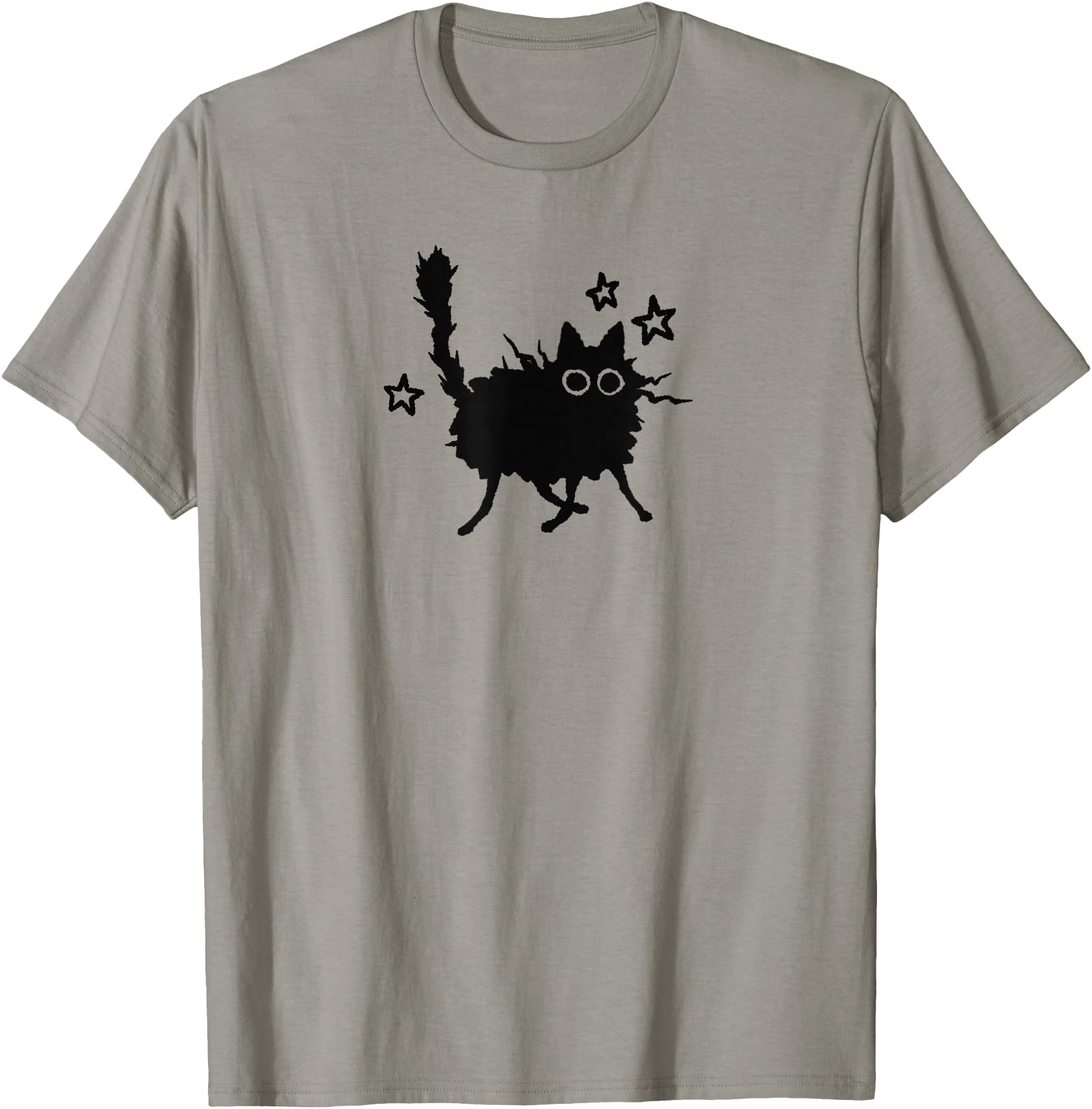Y2K 90s Funny Scary Cat Tomcat is Scared under Starry