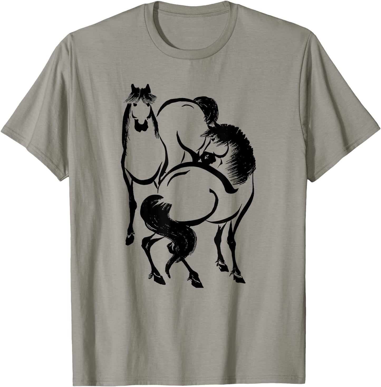 Japanese Anime Horses T Shirts Graphic Style Vintage Casual