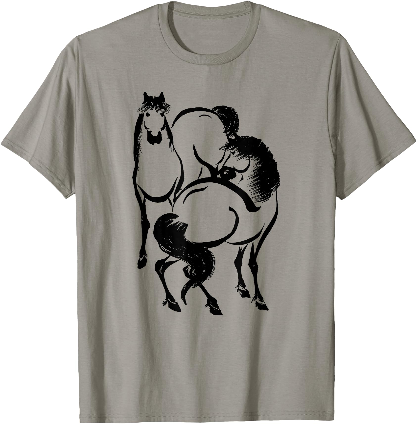 Japanese Anime Horses T Shirts Graphic Style Vintage Casual