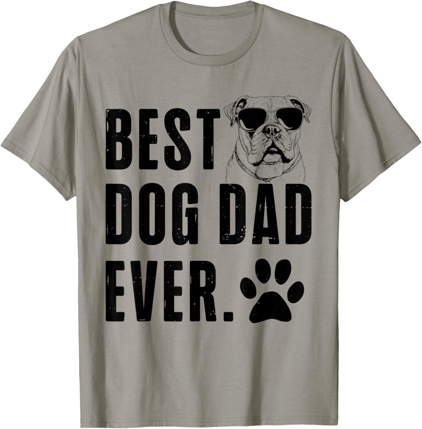 American Bulldog Daddy Dad Best Dog Dad Ever Men T-Shirt