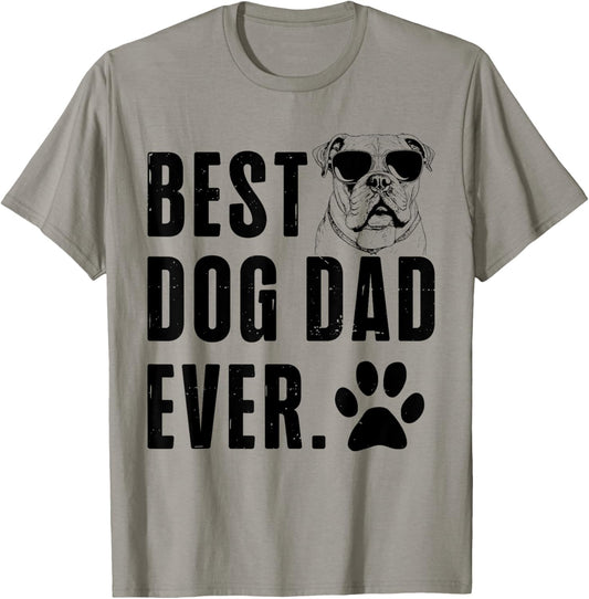 American Bulldog Daddy Dad Best Dog Dad Ever Men T-Shirt