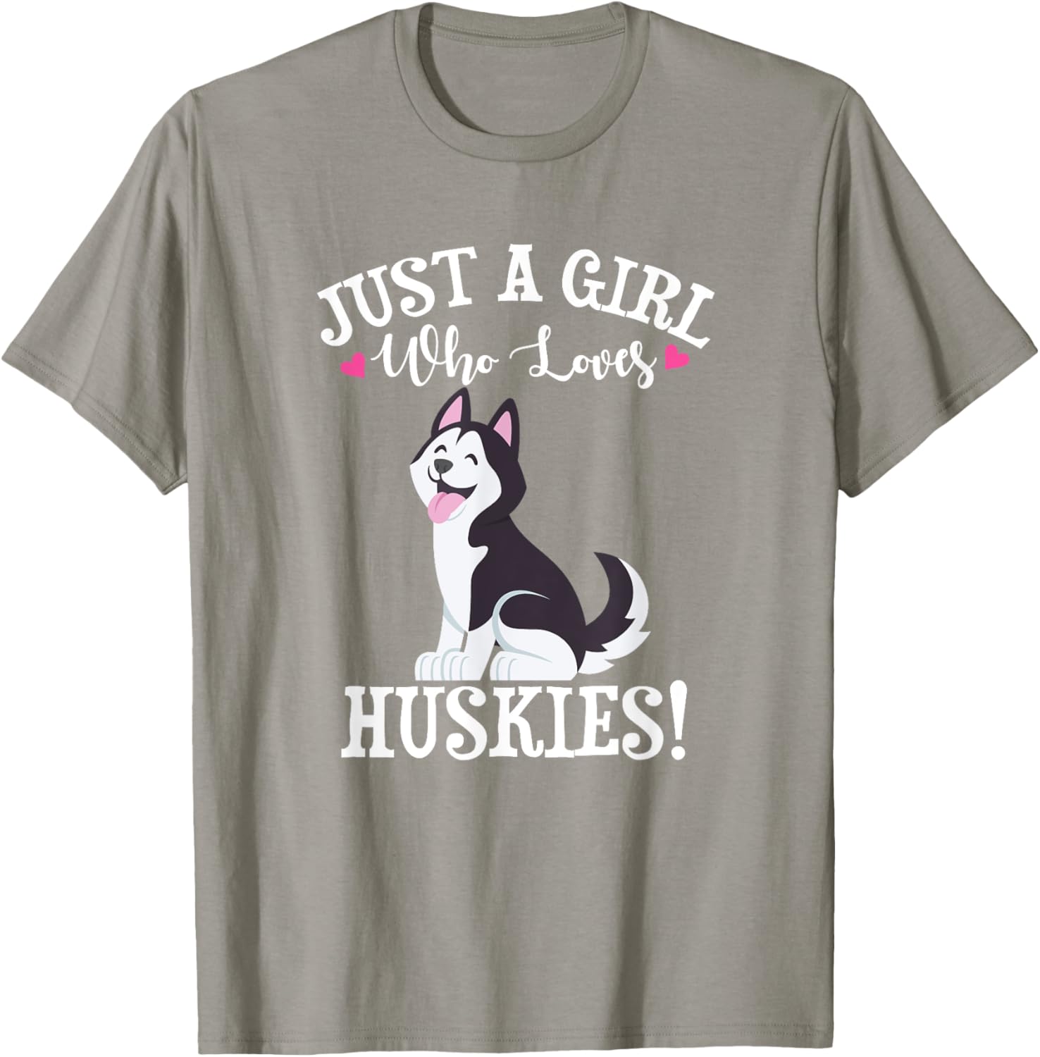 Cartoon Kids Just A Girl Who Loves Siberian Husky Dog Lover T-Shirt