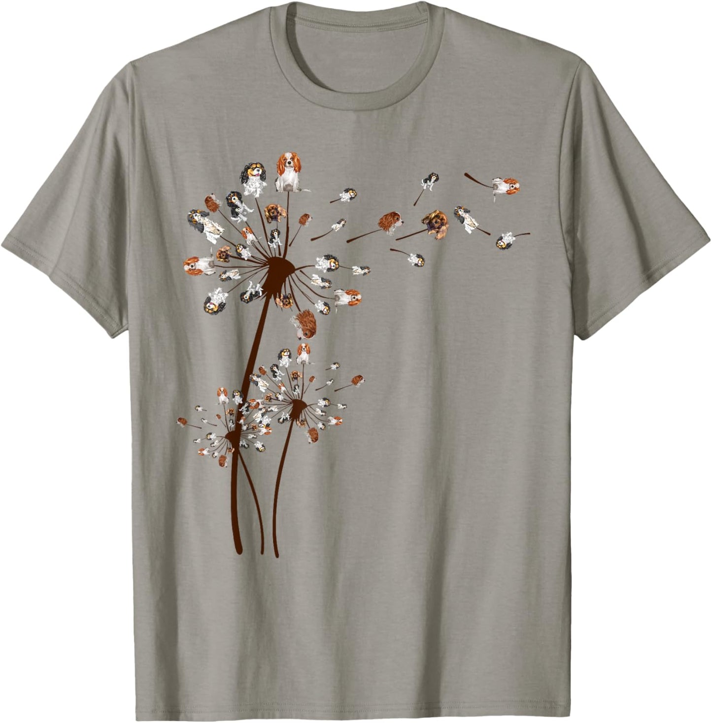 Cavalier King Charles Spaniel Flower Fly Dandelion Dog Lover T-Shirt for Men Women