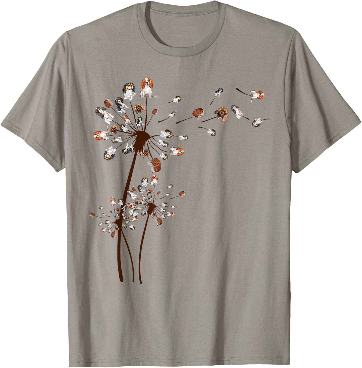 Cavalier King Charles Spaniel Flower Fly Dandelion Dog Lover T-Shirt for Men Women