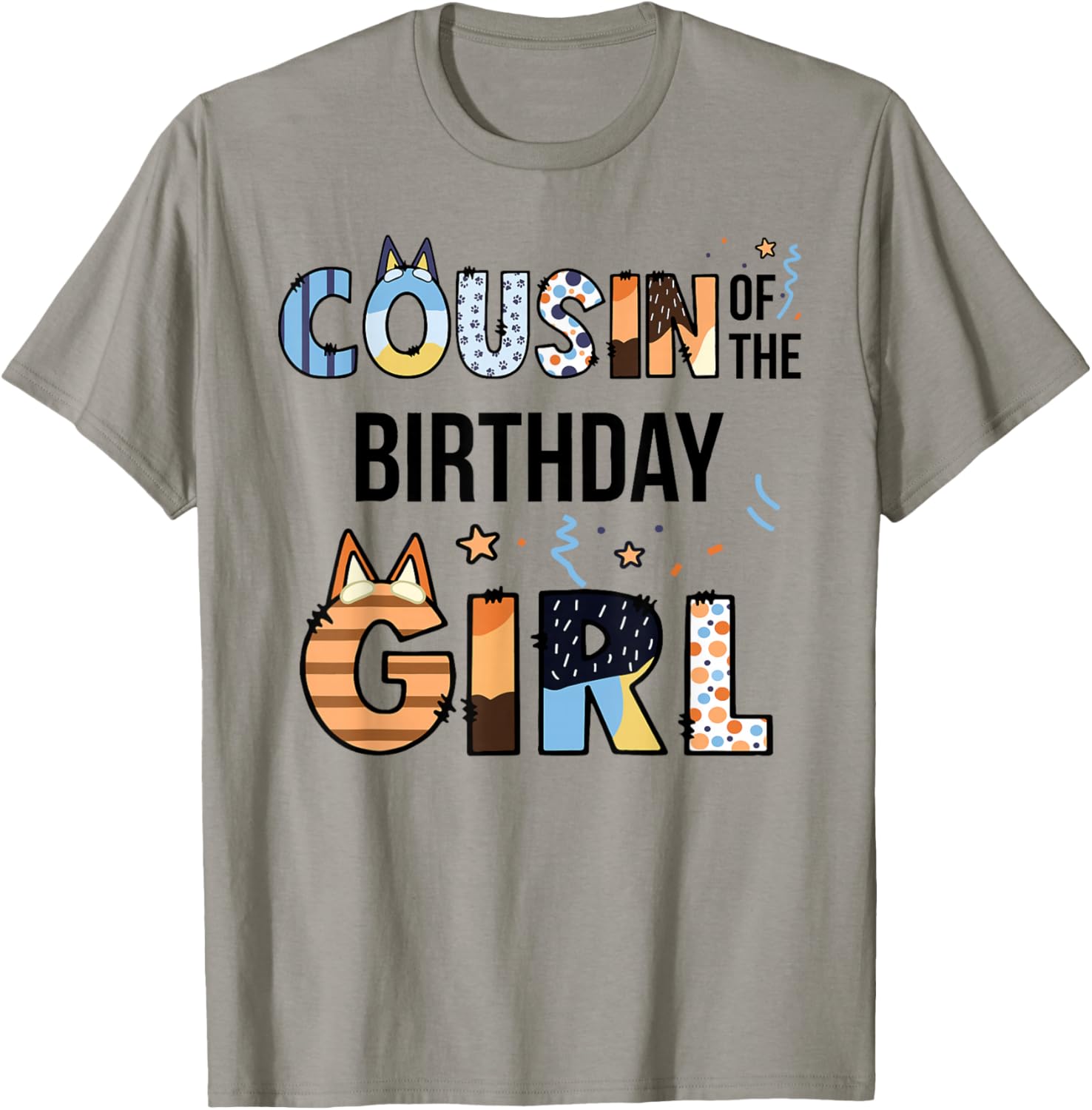 Cousin Of The Birthday Girl Party Blue Dog Lover Matching