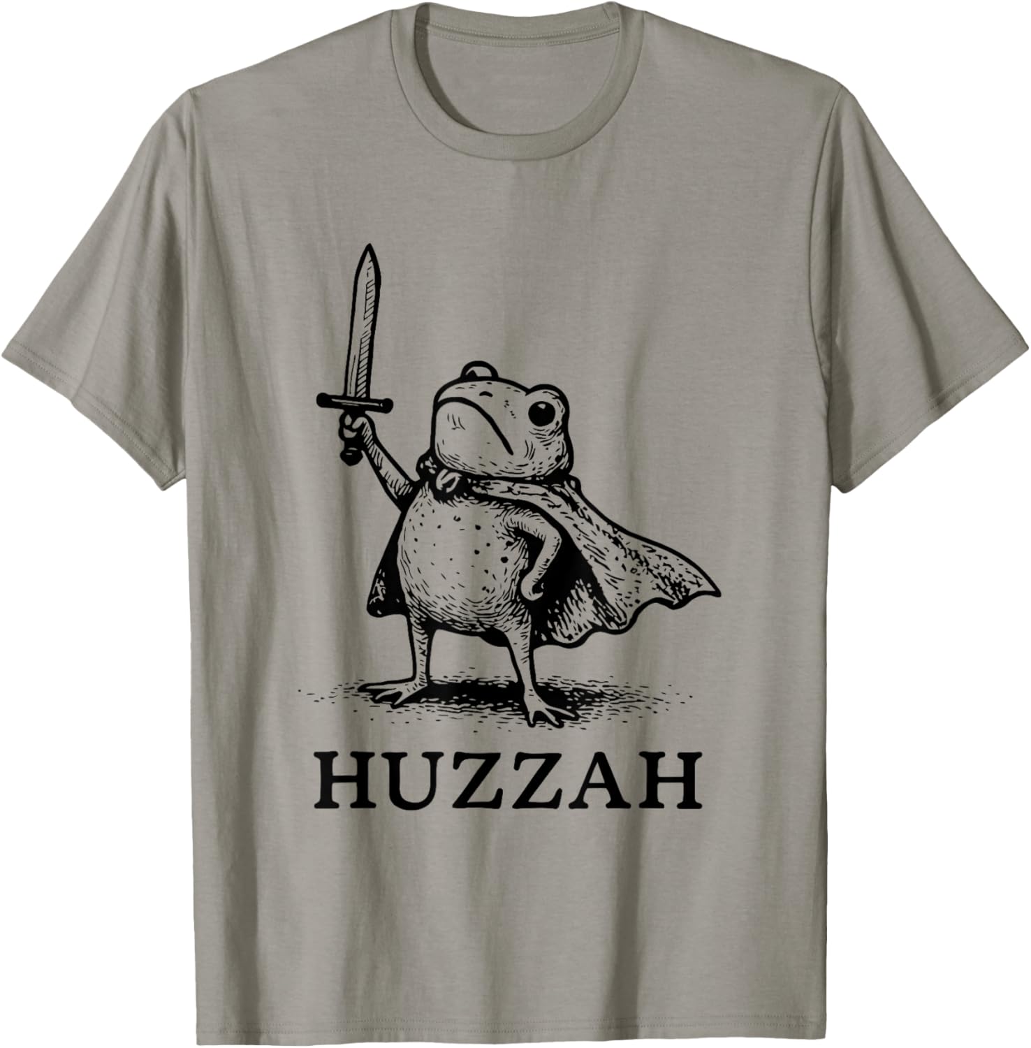 Huzzah Medieval Frog Knight Funny Sword Meme Quote