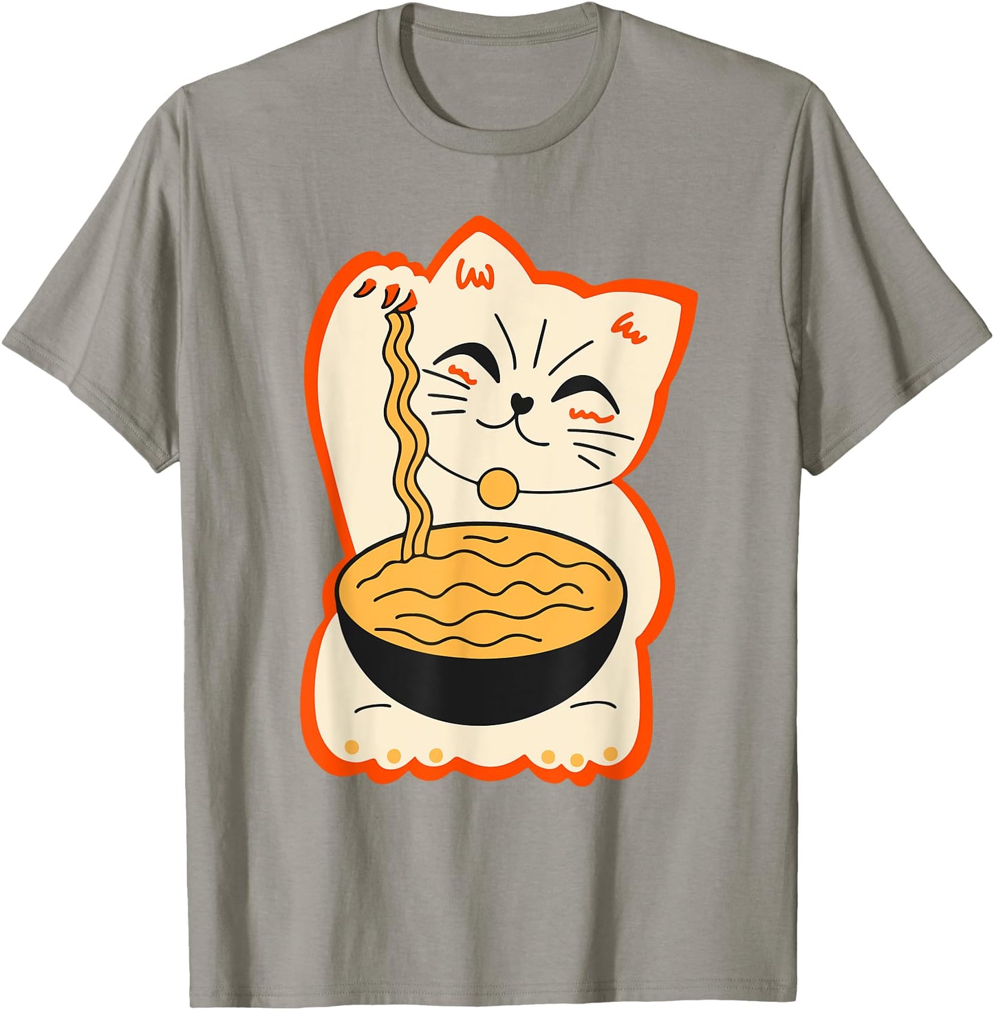 Cute Cat Ramen Teen Girl Women Funny Japanese Neko Kawaii