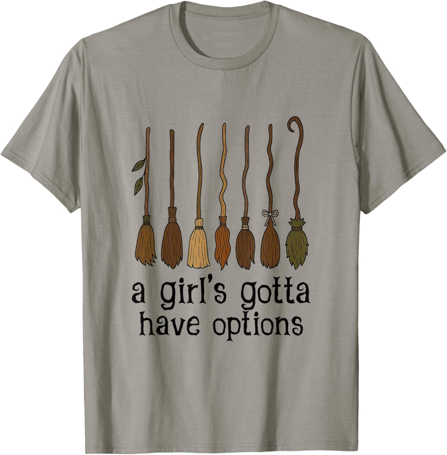 A Girl Gotta Have Options Retro Halloween Witches Spooky T-Shirt