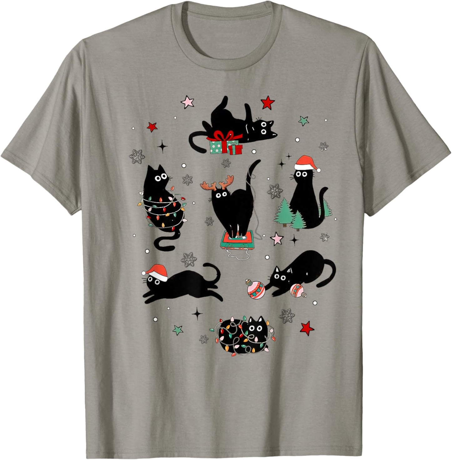 Christmas Black Cats T-Shirt