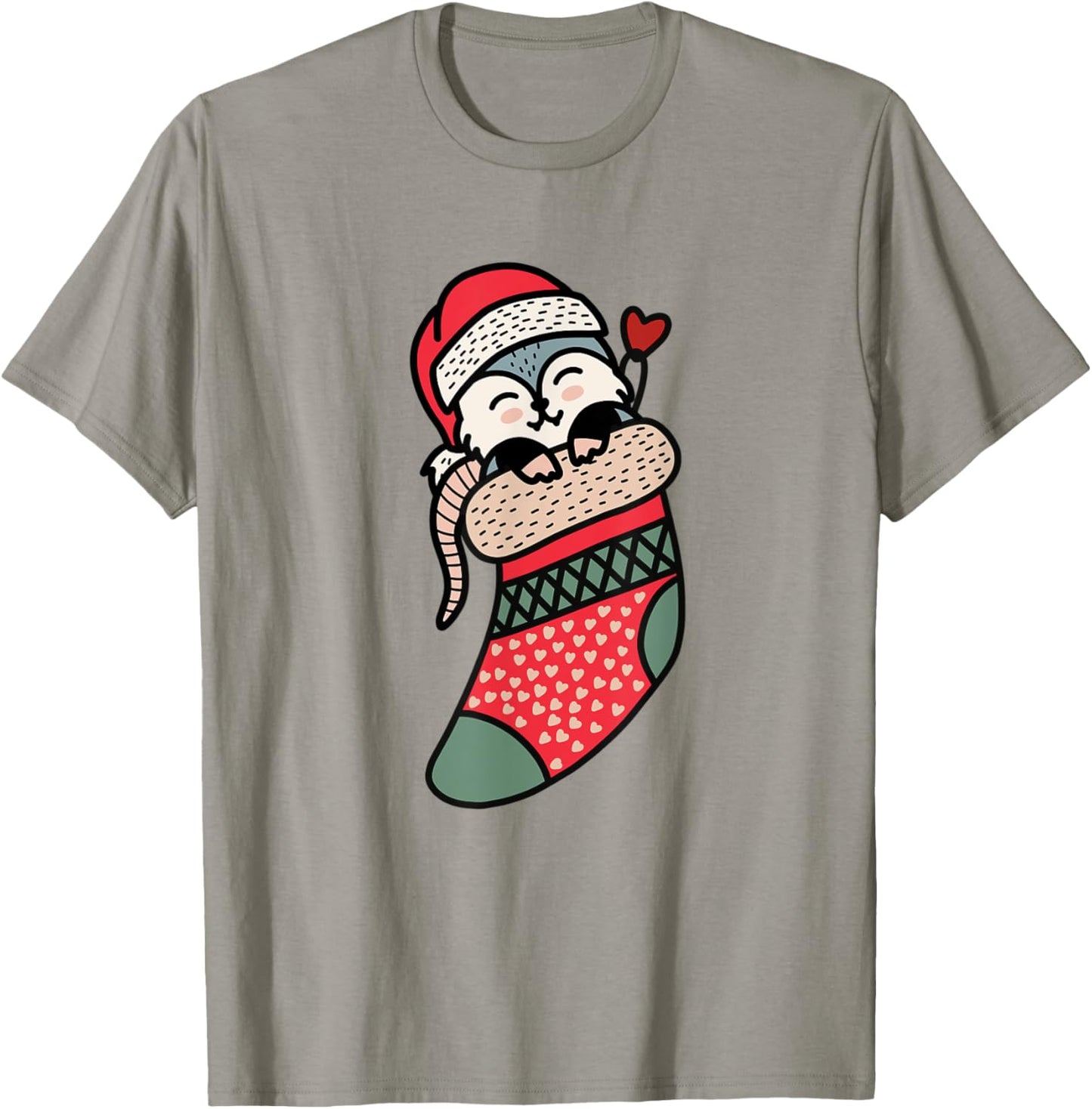 Cute Baby Possum In Christmas Sock Xmas Pajama