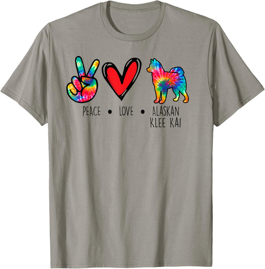 Alaskan Klee Kai Mom Dad Tie Dye Dog Paw Lover Men Women Kids T-Shirt