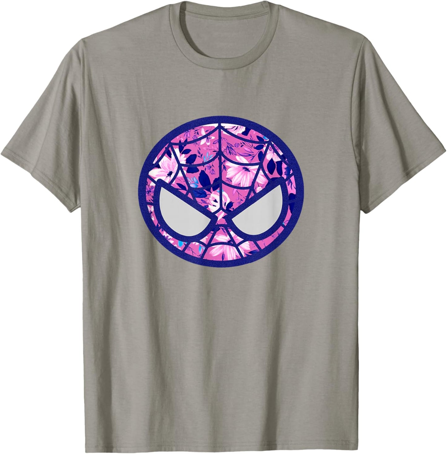 Marvel Kawaii Chibi Spider-Man Floral Print Face Portrait