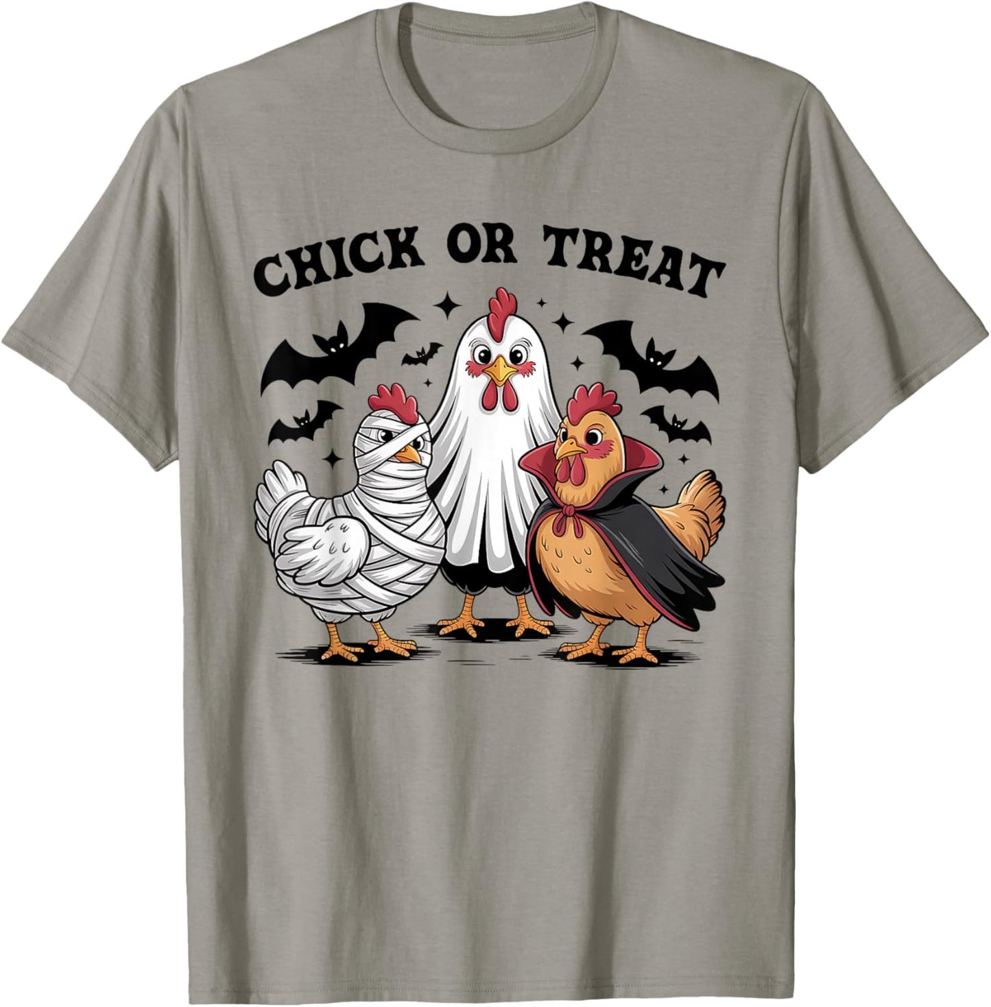 Chick Or Treat Halloween Witch Spooky Season Chicken Women T-Shirt