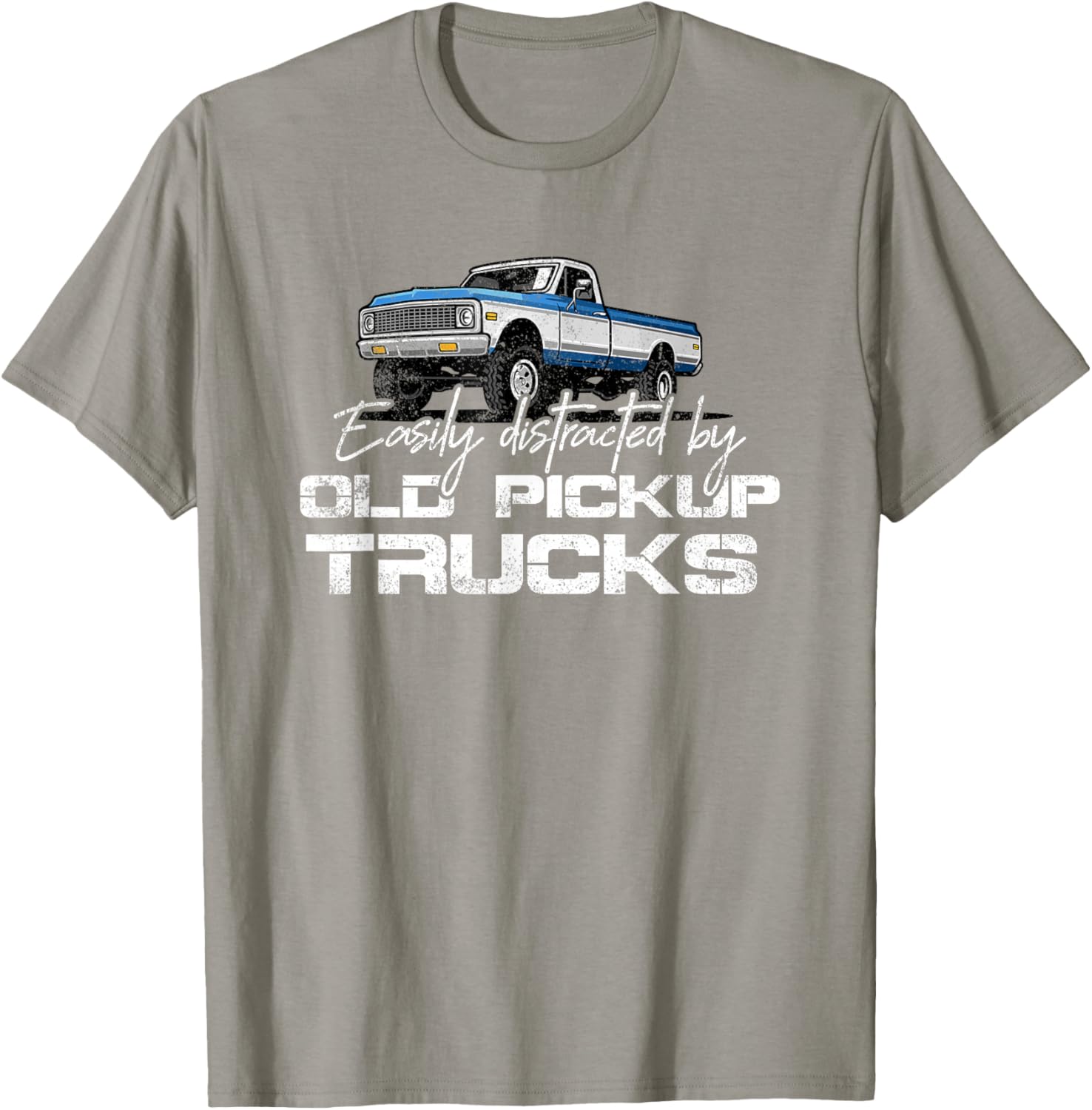 Easily Distracted By Old Pickup Trucks Shirt for Men Retro