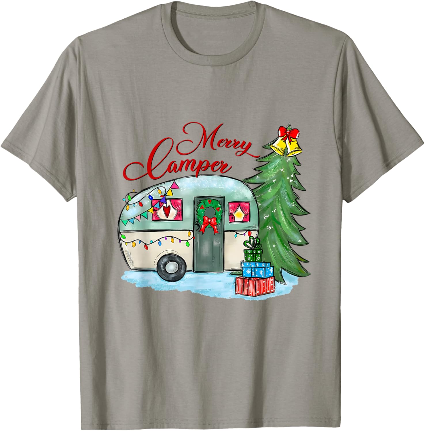 Merry Camper Christmas Santa Camper Camping Truck Xmas Tree