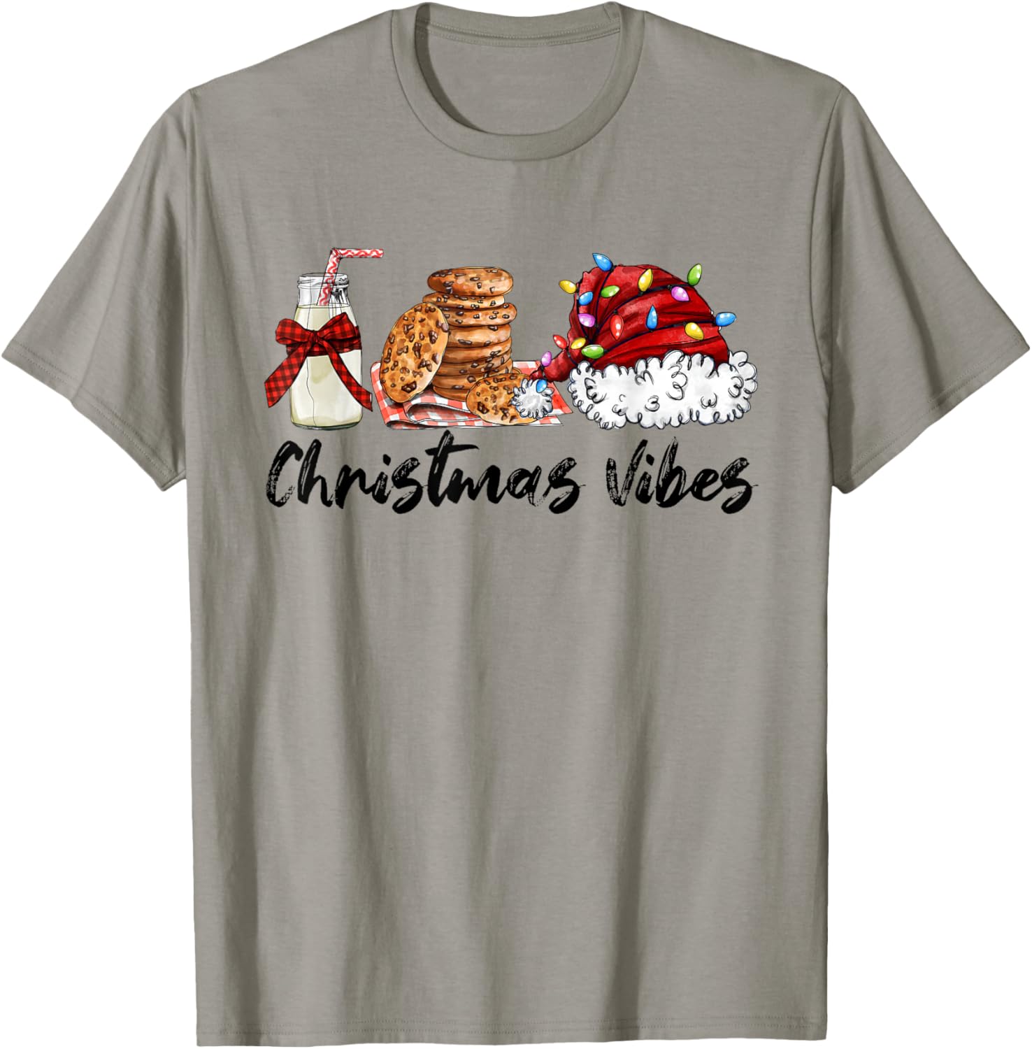 Christmas Vibes Santa Milk and Cookies Xmas Lights