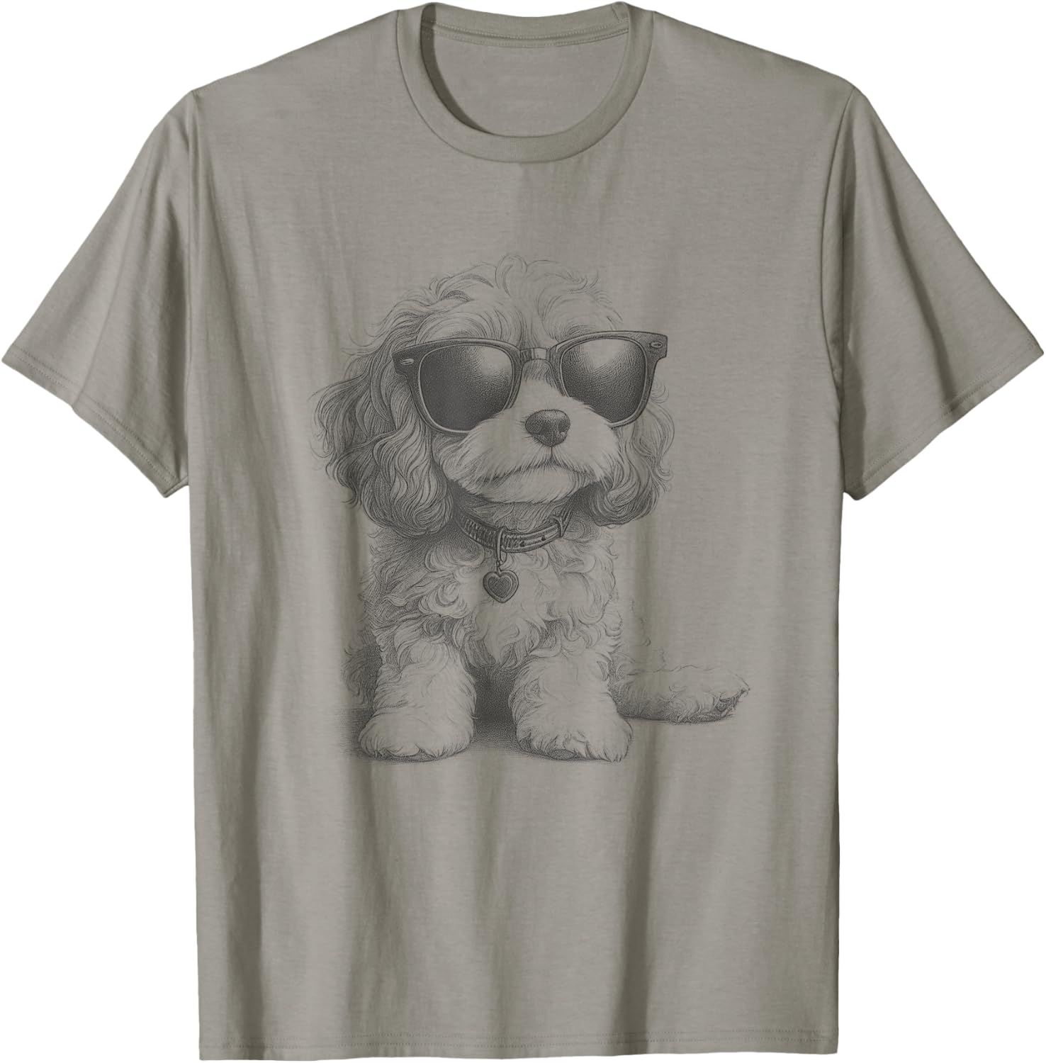 Cavapoo Dad Dog Sunglasses Design For Men And Kids T-Shirt