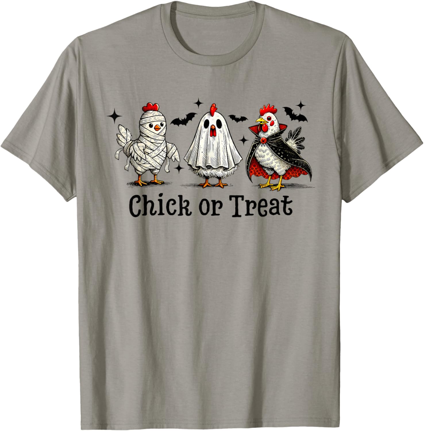 Chick Or Treat Halloween Witch Spooky Season Chicken Women T-Shirt