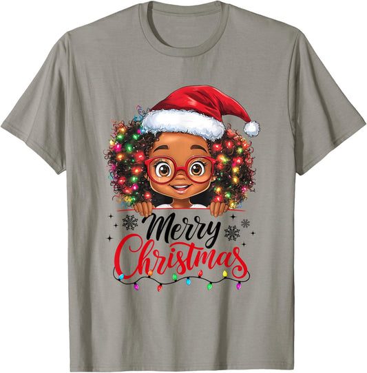 African American Merry Christmas African Black Afro Girls
