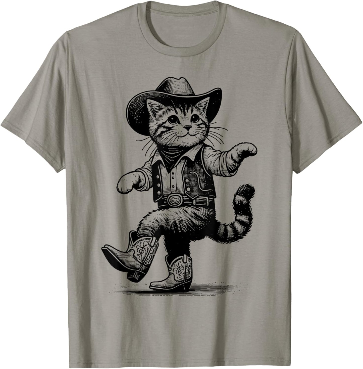 Cat With Cowboy Hat & Boots Cowgirl Western Country