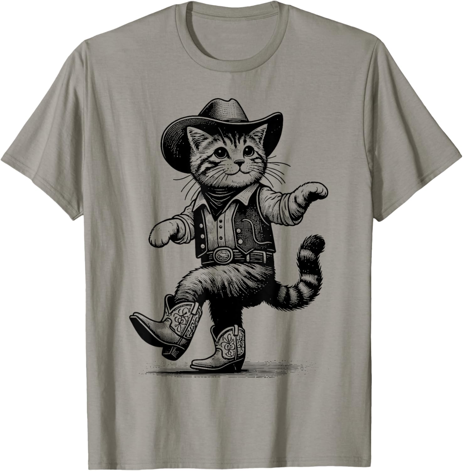 Cat With Cowboy Hat & Boots Cowgirl Western Country