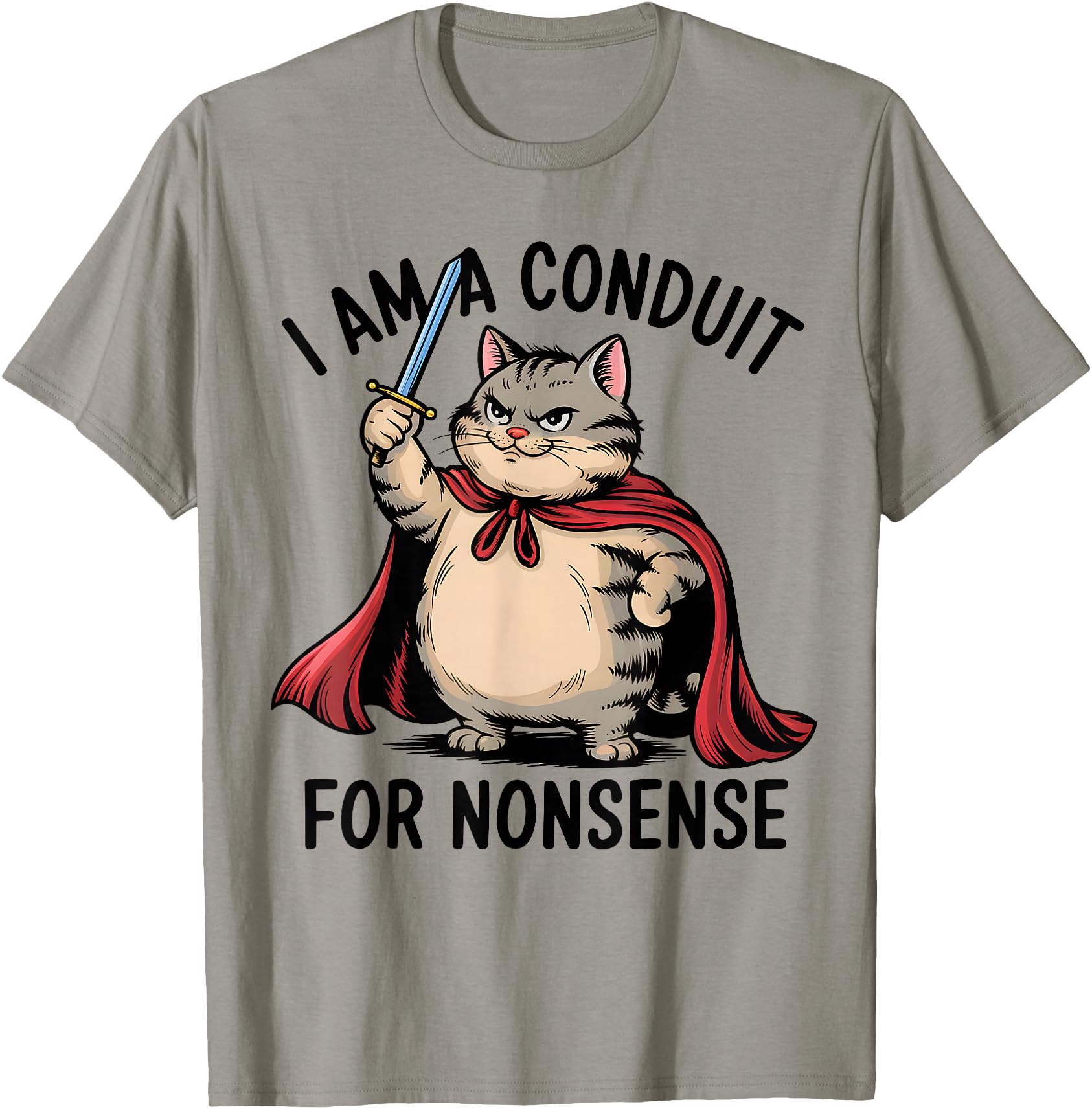 Funny Sarcastic Cat I Am a Conduit for Nonsense