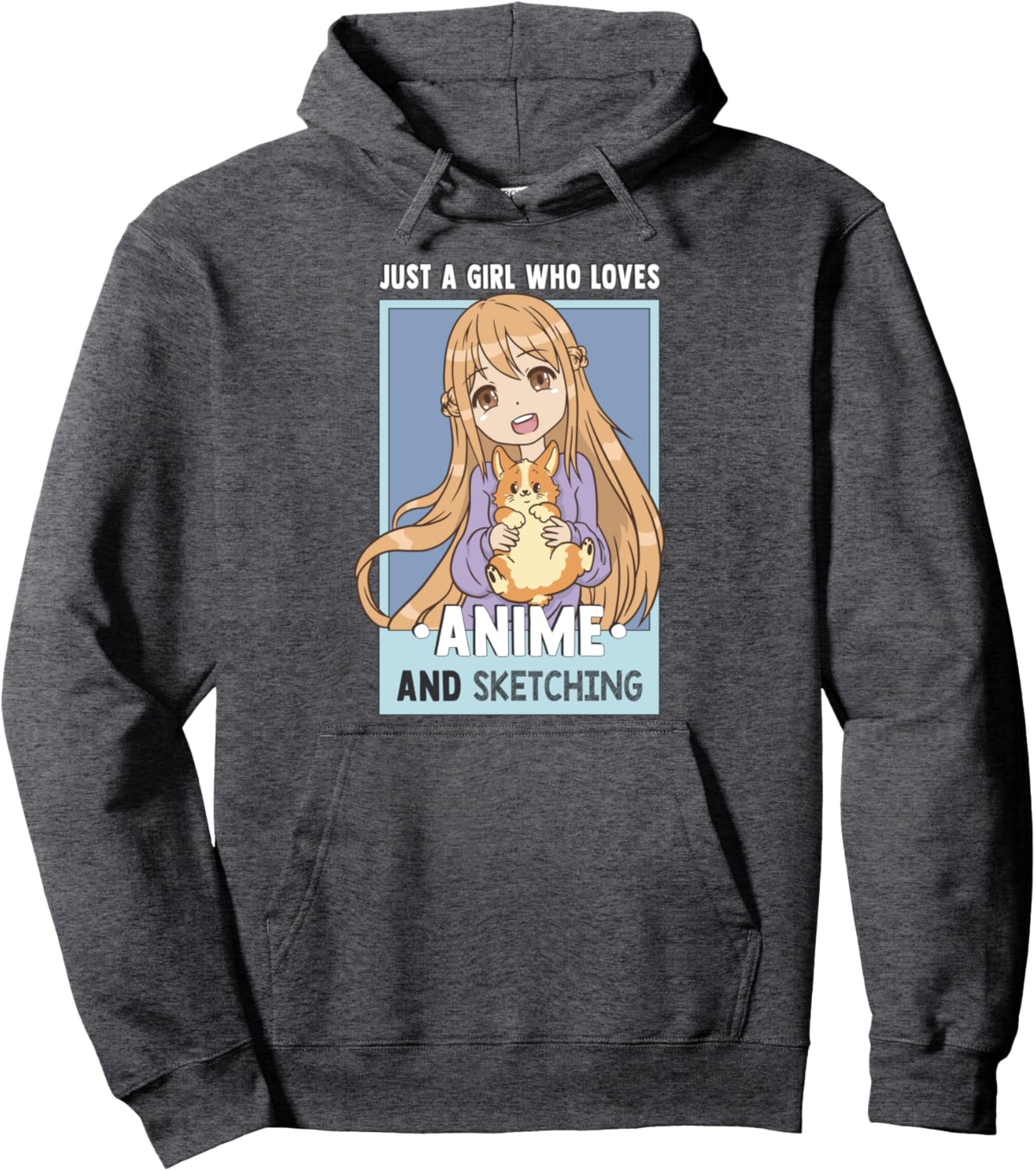Otaku Anime Girl Just A Girl Who Loves Anime And Sketching Pullover Hoodie