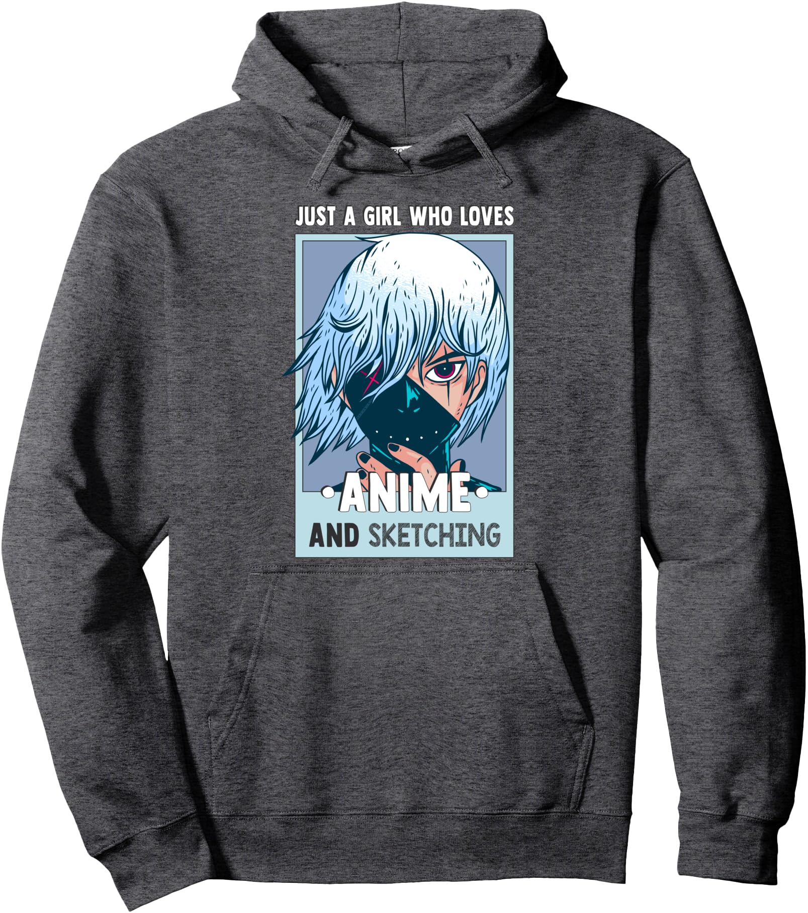 Otaku Anime Girl Just A Girl Who Loves Anime And Sketching Pullover Hoodie