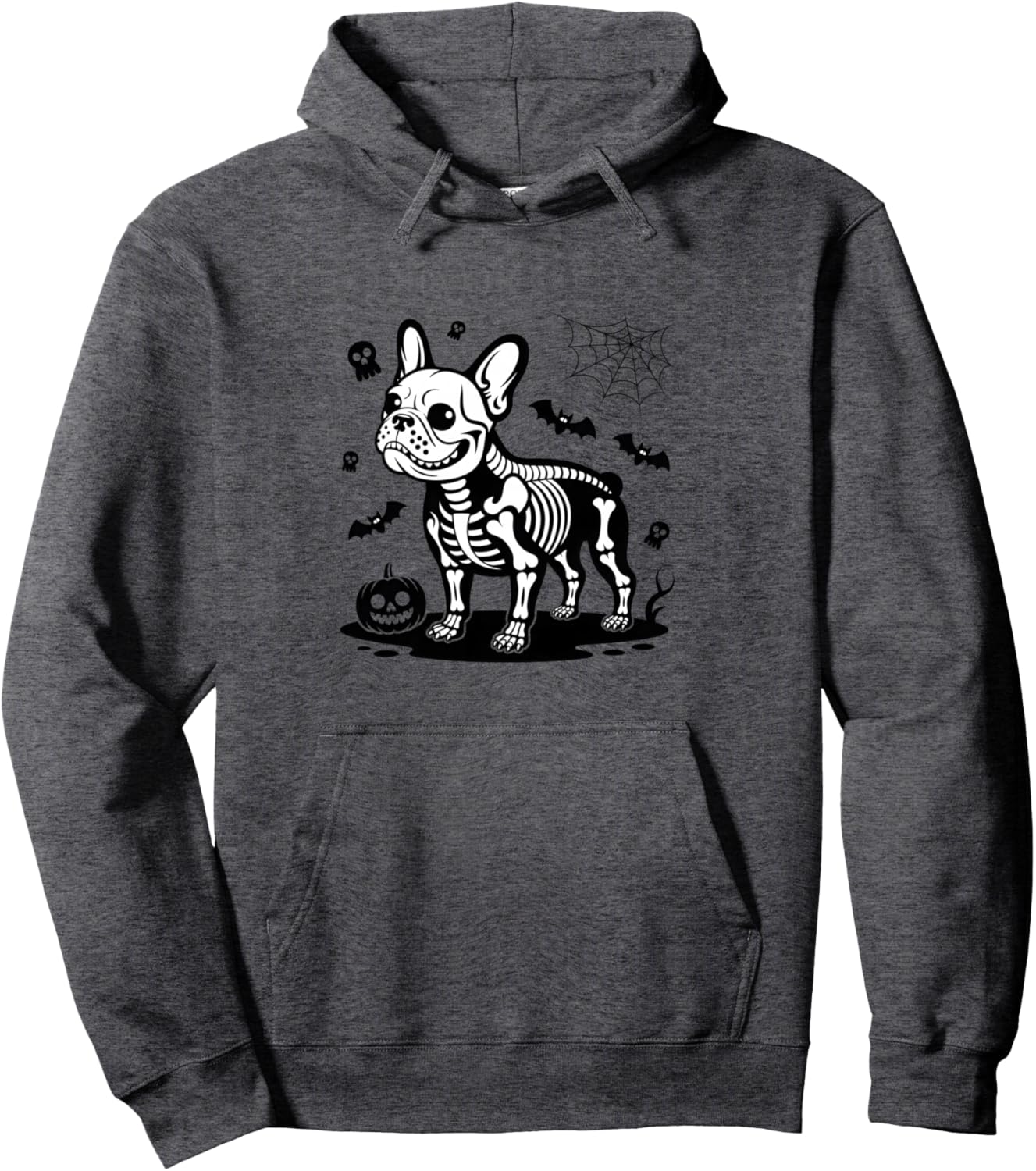 Spooky French Bulldog Skeleton Halloween Dog Bones Frenchie Pullover Hoodie