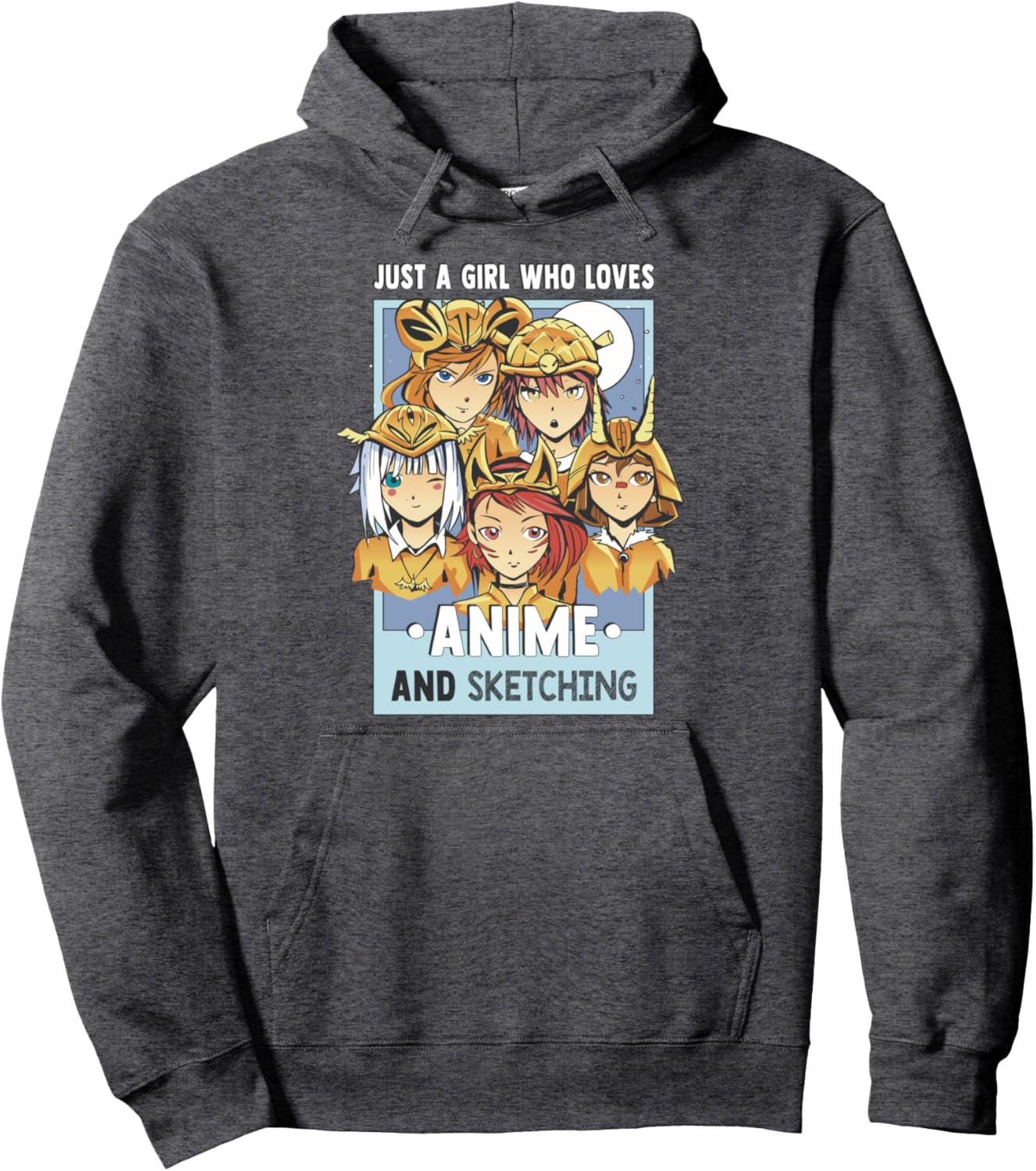 Otaku Anime Girl Just A Girl Who Loves Anime And Sketching Pullover Hoodie
