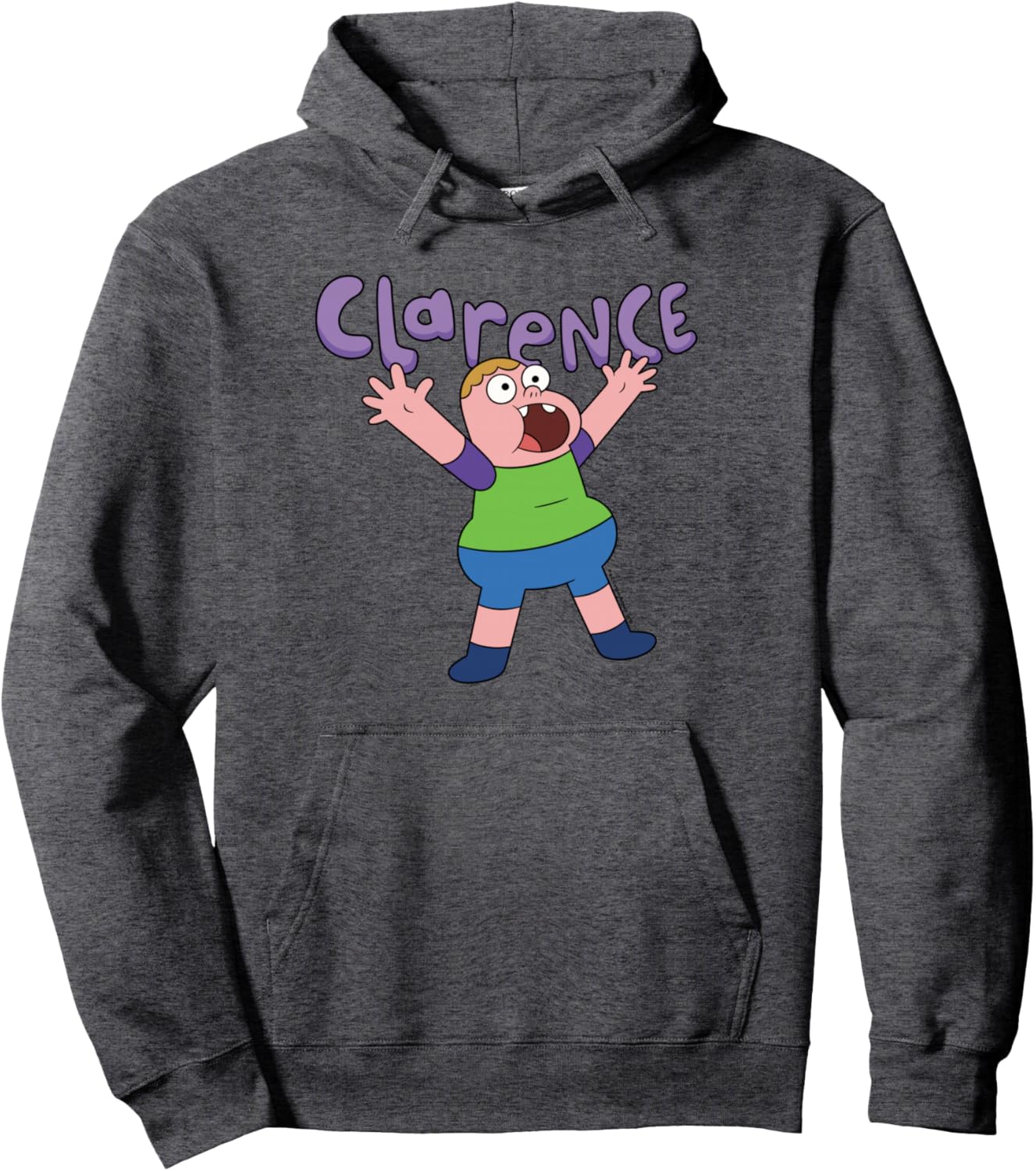 Cartoon Network Clarence Whoo Pullover Hoodie ,Grey ,Small