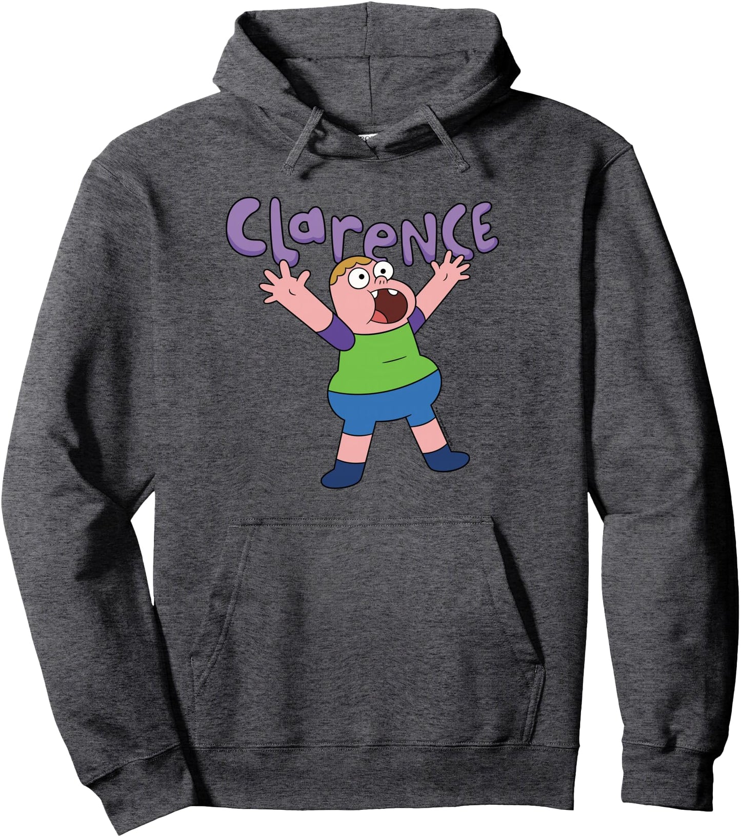 Cartoon Network Clarence Whoo Pullover Hoodie ,Grey ,Small