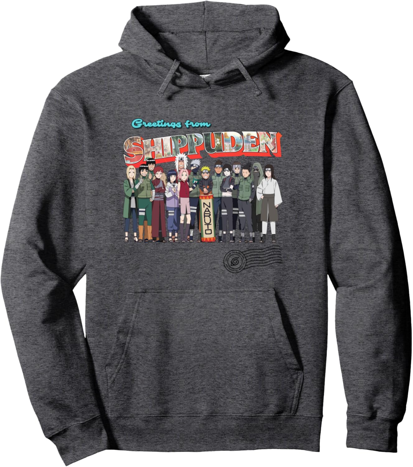 Naruto Shippuden Greetings Hidden Leaf Destination Anime Pullover Hoodie