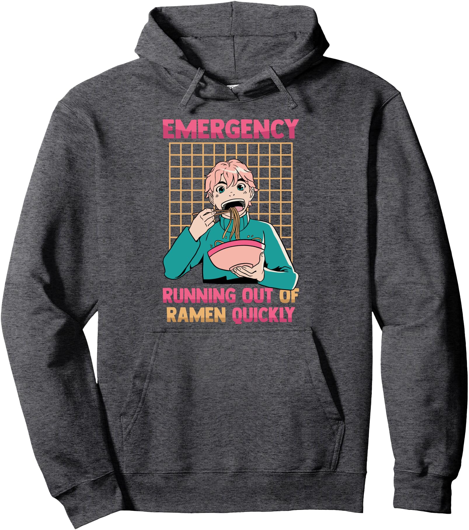 Emergency Running Out Of Ramen Quickly - Otaku Anime Pullover Hoodie