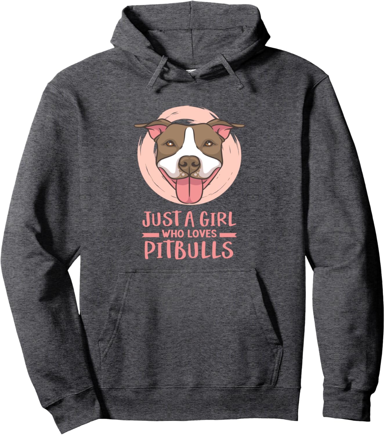 Pitbull Just Girl Loves Pitbulls Pittie Mom Ladies Pit Bull Pullover Hoodie