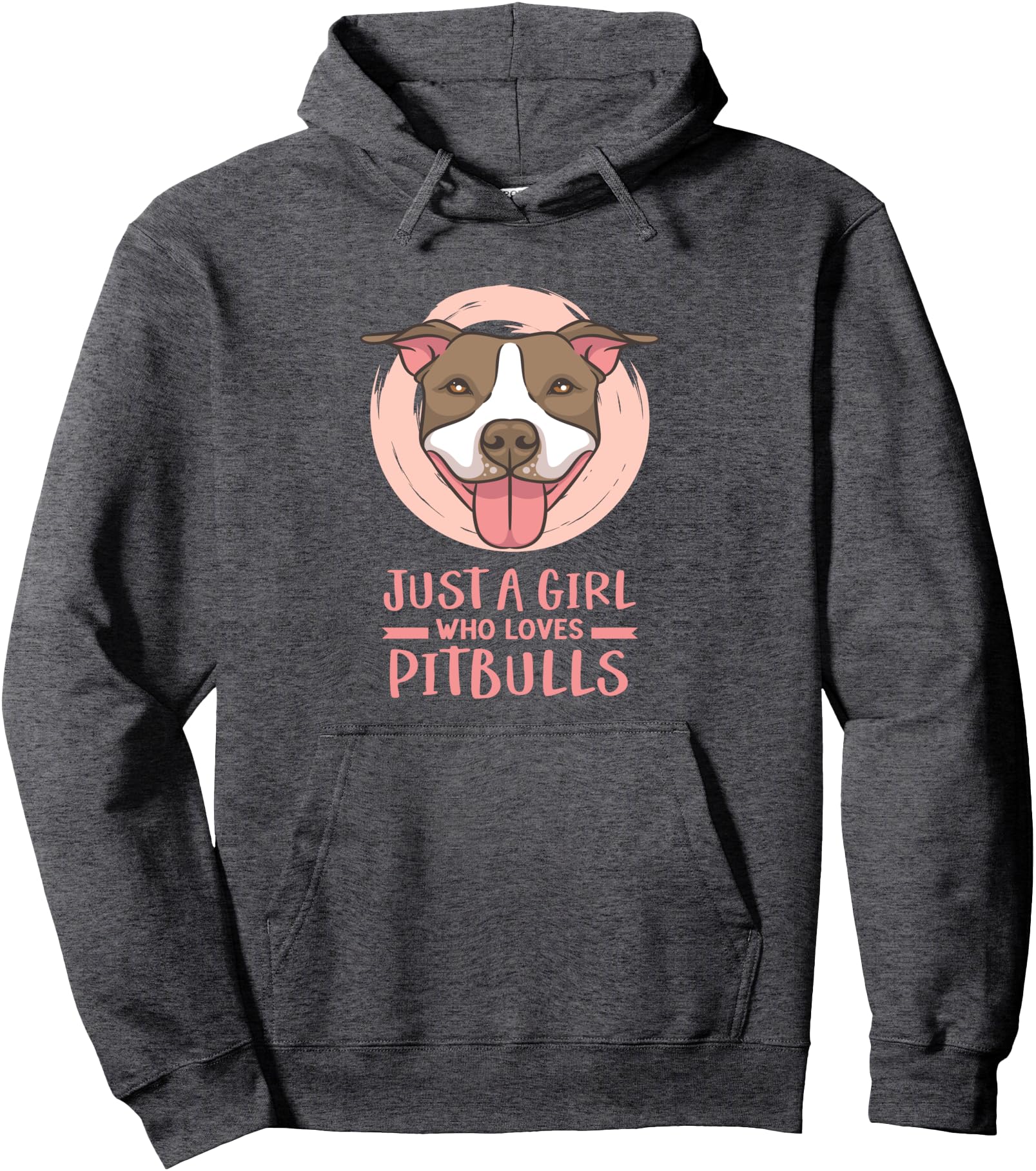 Pitbull Just Girl Loves Pitbulls Pittie Mom Ladies Pit Bull Pullover Hoodie
