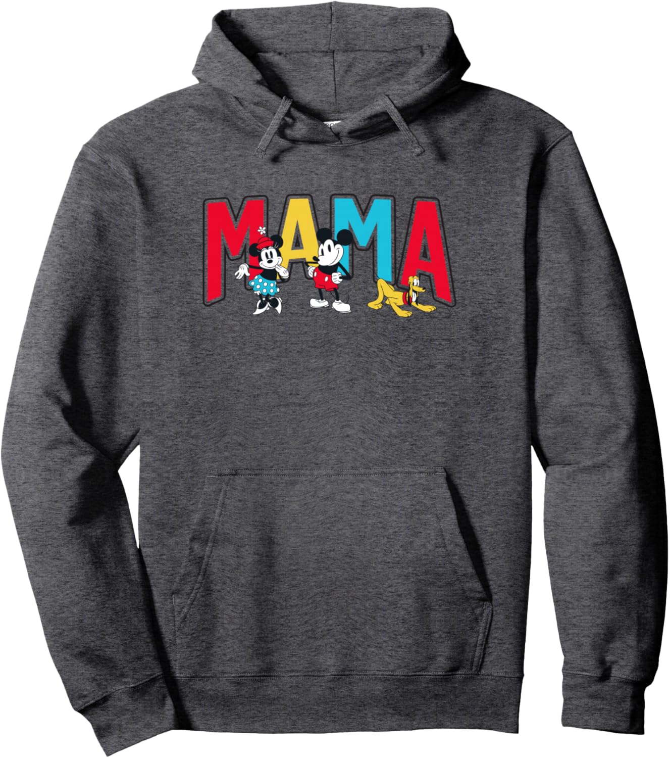 Disney Mickey And Friends Mickey Minnie Mama Collegiate Logo Pullover Hoodie