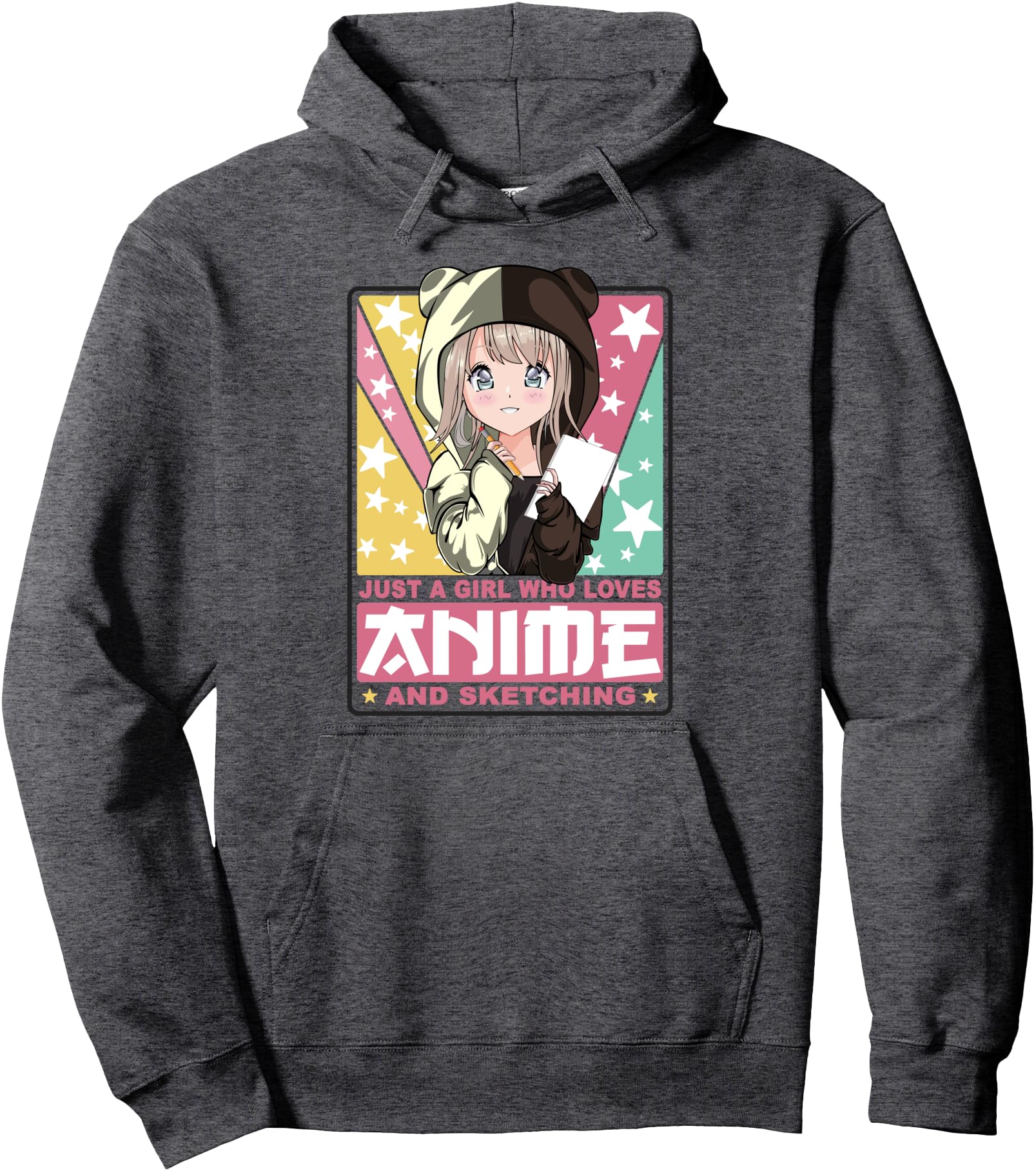 Kawaii Otaku - Cute Japanese Sketching Girl - Anime Girls Pullover Hoodie